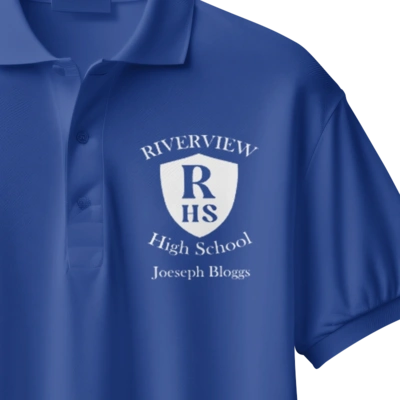  Riverview Personalised Polo Mock Up  -  Logo