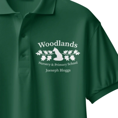  Woodlands Personalised Polo Mock Up  -  Logo