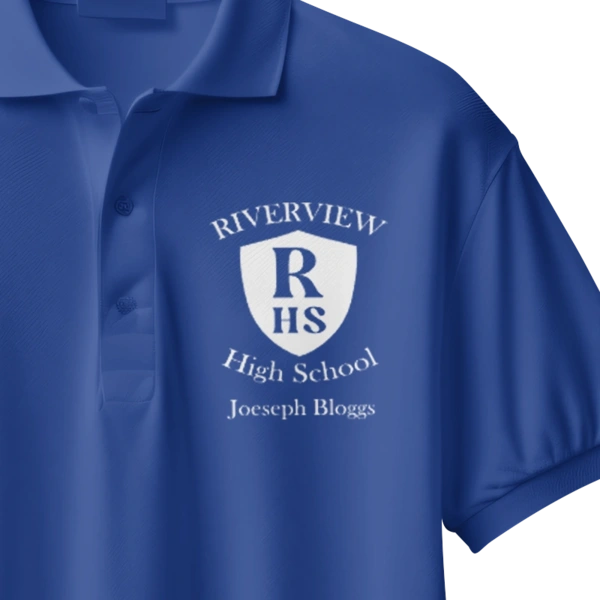  Riverview Personalised Polo Mock Up  -  Logo