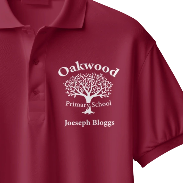  Oakwood Personalised Polo Mock Up  -  Logo
